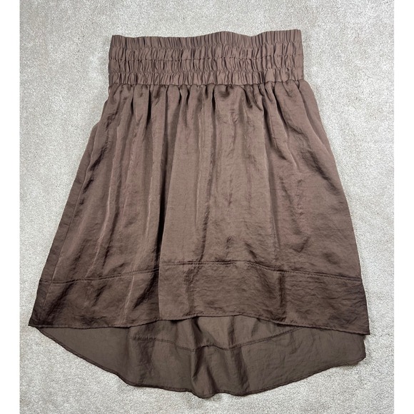 Lane Bryant BOHO Plus Size Skirt Brown Hi Low Elastic Waist Size 14/16  Flowy - Picture 1 of 6